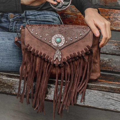 Celela Original Design Shoulder Bag for Women – Luxury PU Leather Clutch & Fringe Messenger Purse