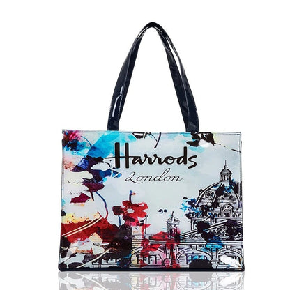 Vintage Painting PVC Waterproof Shopping Bag – Aesthetic Women’s Shopper Tote &