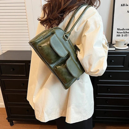 LEFTSIDE Small Double Pockets Shoulder Bag for Women – 2023 Trendy Designer