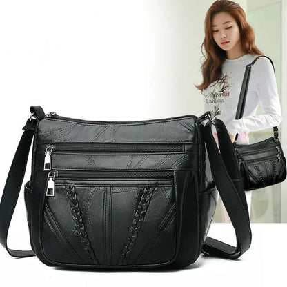 RetroChic PU Leather Women’s Shoulder Bag - Simple & Versatile Crossbody Messenger Bag