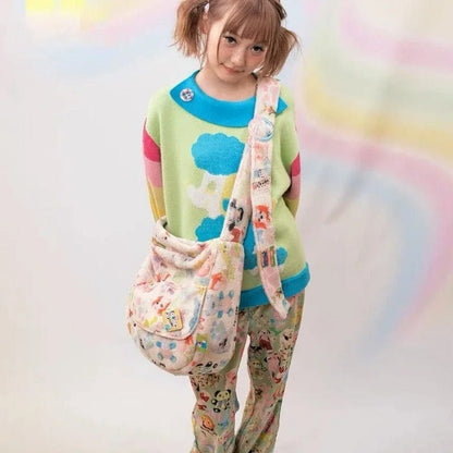 Y2K Sweet Fleece Shoulder Bag - 2023 Korean Fashion Crossbody for Girls & Women,