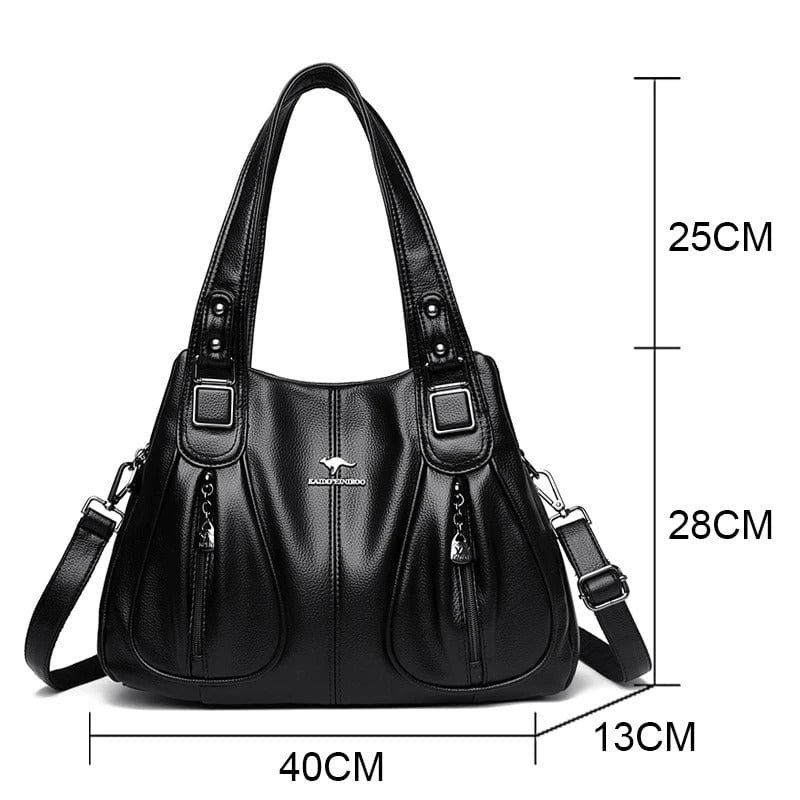 Luxury Designer Women's Handbag – Large Capacity Real Leather Crossbody Tote
