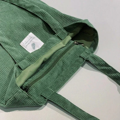 Eco Chic Corduroy Totes for Women | Reusable Shoulder Bags, Small & Large Shopper