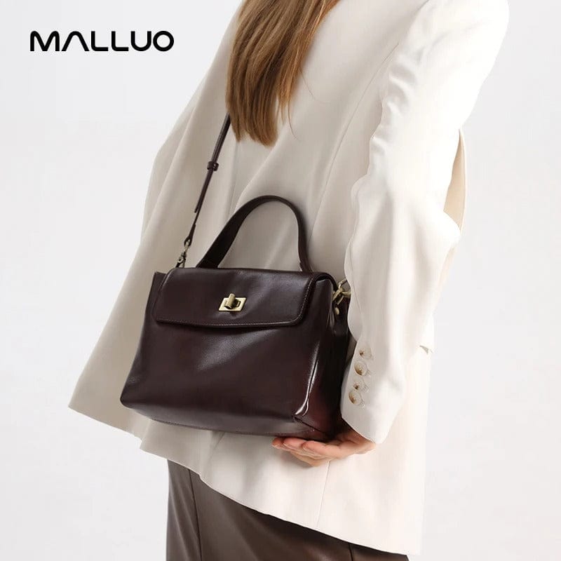 Premium Cowhide Genuine Leather Tote Bag for Women – High-Quality Soft Leather