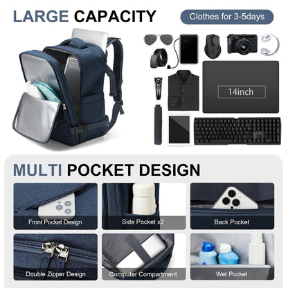 Travel Backpack for Ryanair | 40x20x25 Cabin Bag for Women & Men, Leisure School Laptop