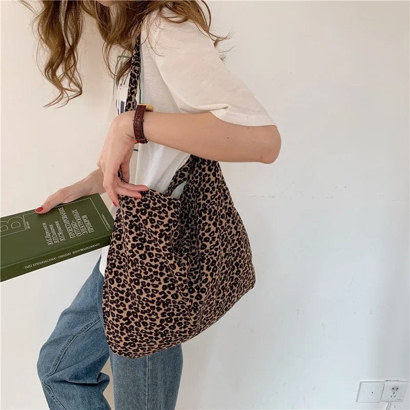 LeopardLuxe Japanese & Korean Style Small Messenger Bag