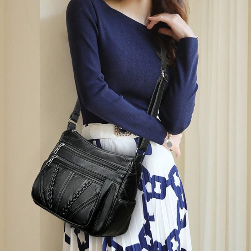 RetroChic PU Leather Women’s Shoulder Bag - Simple & Versatile Crossbody Messenger Bag