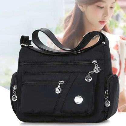 BreezeCarry Waterproof Crossbody Tote Bag - Large Capacity,