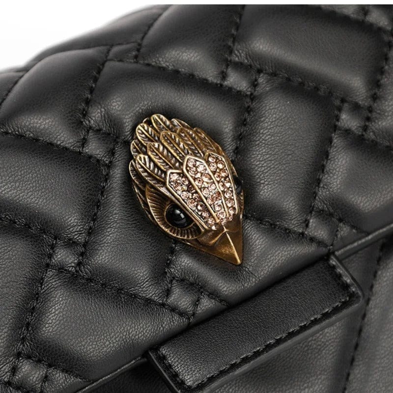 Luxury Mini Bag for Women – Cute Black Cat Leather Crossbody Shoulder Handbag, High