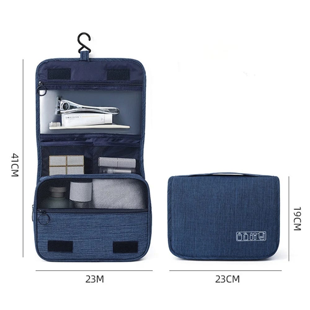 GlamorKeep Portable Toiletry Washbag - Waterproof, Hanging Hook, Large Capacity