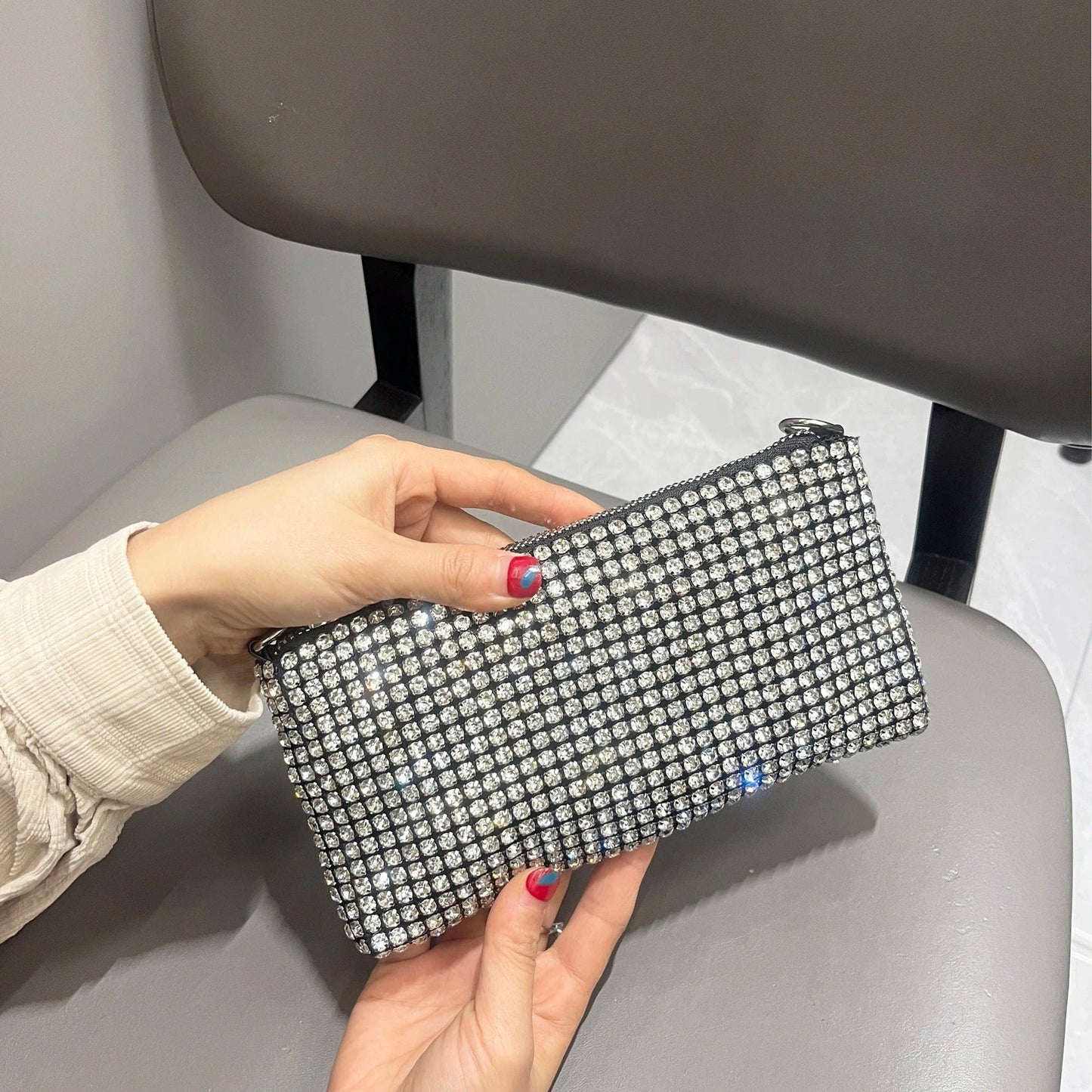 Luxury Designer Rhinestones Clutch Purse – Elegant Women’s Shoulder Bag & Handle Bag