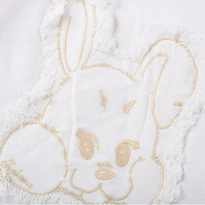 Harajuku Fringed Rabbit Embroidered Canvas Shoulder Bag – Stylish Women’s Crossbody