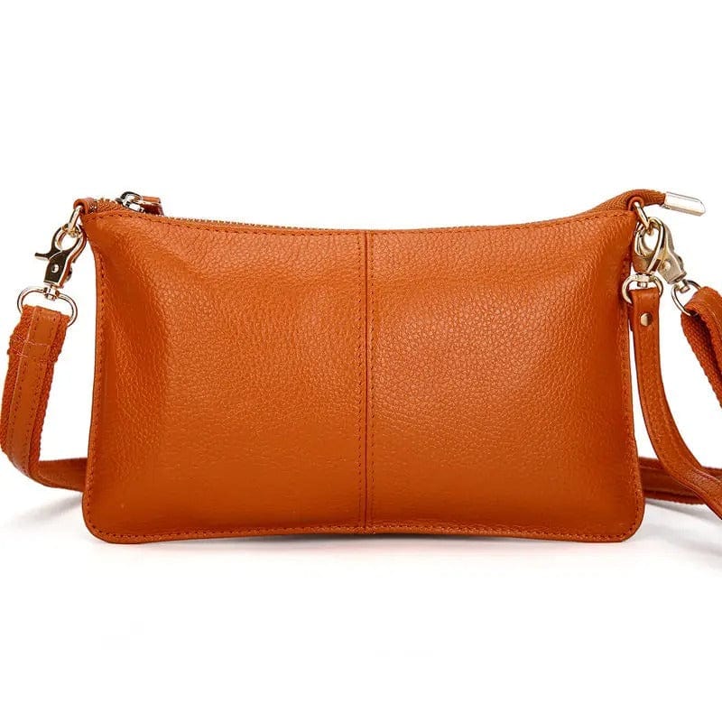 RanHuang Women’s Genuine Leather Day Clutch – Candy Color Shoulder Bag, Small Crossbody