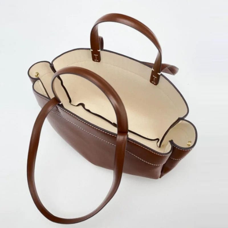 Retro PU Leather Large Capacity Tote Bag | Stylish Shoulder & Crossbody Handbag,