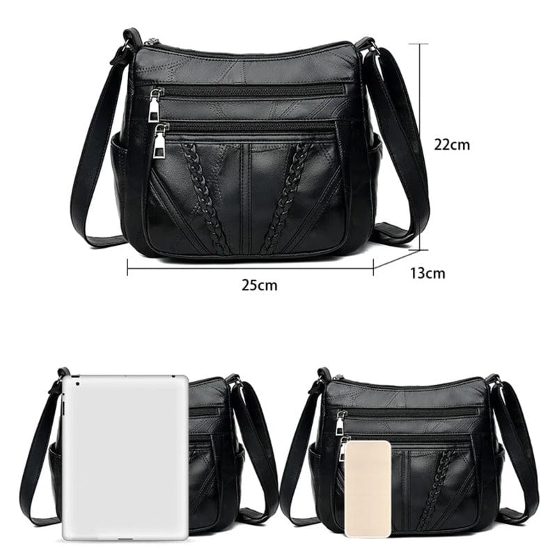 RetroChic PU Leather Women’s Shoulder Bag - Simple & Versatile Crossbody Messenger Bag