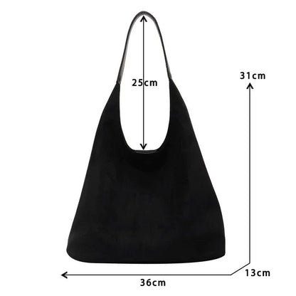 Vintage Suede Shoulder Bag – Large Capacity Autumn & Winter Women’s Commuter Bag,