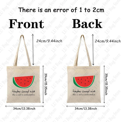 This Is Not A Watermelon" Magritte Parody Tote Bag – Peace Canvas Reusable Shopping