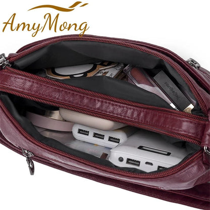 MaxStyle High-Capacity PU Leather Messenger Bag