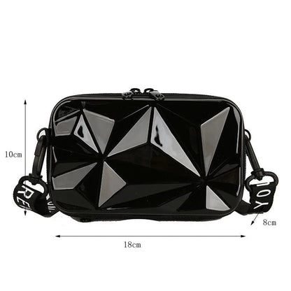 Women PVC Cosmetic Pouch Travel Bag | Makeup Storage Organizer Clutch Shoulder Bag