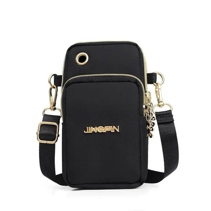 Stylish Crossbody Mini Bag for Women - 3-Layer Wallet & Phone Holder