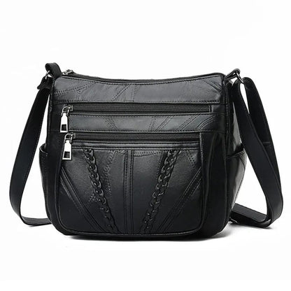 RetroChic PU Leather Women’s Shoulder Bag - Simple & Versatile Crossbody Messenger Bag