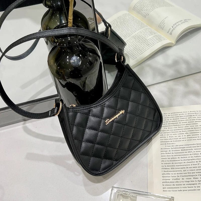 RetroChic Soft Faux Leather Crossbody Bag for Women – Stylish Underarm Handbag & Small Shoulder Bag