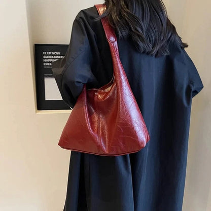 Vintage Suede Shoulder Bag – Large Capacity Autumn & Winter Women’s Commuter Bag,