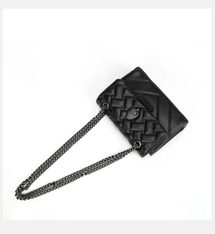 Luxury Mini Bag for Women – Cute Black Cat Leather Crossbody Shoulder Handbag, High