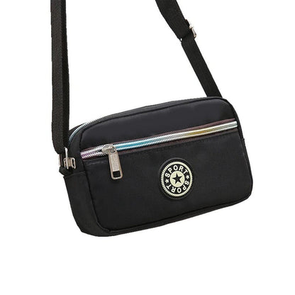 Printed Shoulder Bag for Women – Zippered Crossbody Chest Bag & Square Backpack