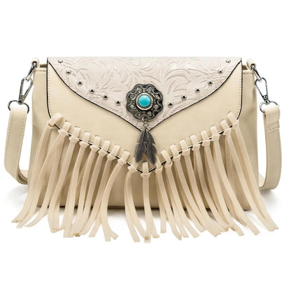 Celela Original Design Shoulder Bag for Women – Luxury PU Leather Clutch & Fringe Messenger Purse