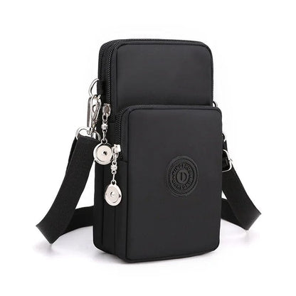 New Women Mobile Phone Bag Nylon Cell Phone Bag Coin Purse Strap Shoulder Bags Women Wallet Travel Purse