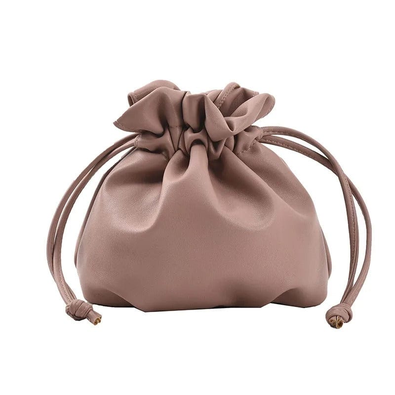 Korean Fashion Lady Shoulder Bag | Cute Drawstring Bucket Crossbody Bag for Women,