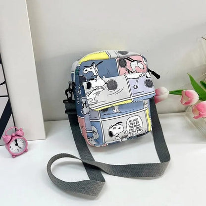 Cartoon Cute Snoopy Shoulder Bag for Women | Large Capacity Nylon Crossbody Bag