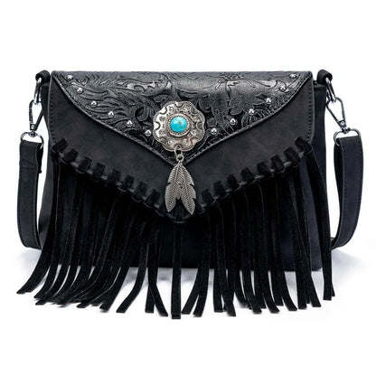 Celela Original Design Shoulder Bag for Women – Luxury PU Leather Clutch & Fringe Messenger Purse