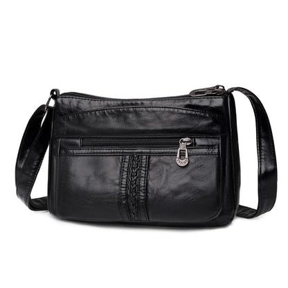 MaxStyle High-Capacity PU Leather Messenger Bag