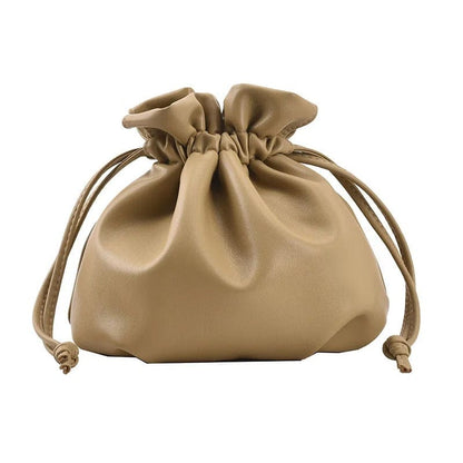 Korean Fashion Lady Shoulder Bag | Cute Drawstring Bucket Crossbody Bag for Women,