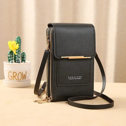 Touch Screen Cell Phone Purse for Women – Soft Leather Crossbody Shoulder Bag