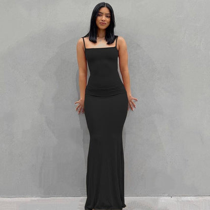 Satin Backless Sleeveless Elegant Bodycon Dress