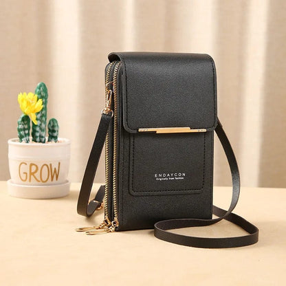 Buylor Mini Leather Touch Screen Crossbody Wallet - Chic Shoulder Bag for Women