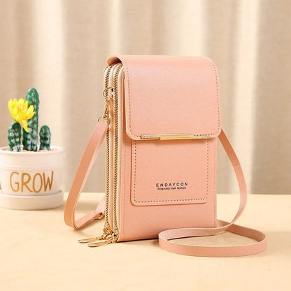 Buylor Mini Leather Touch Screen Crossbody Wallet - Chic Shoulder Bag for Women