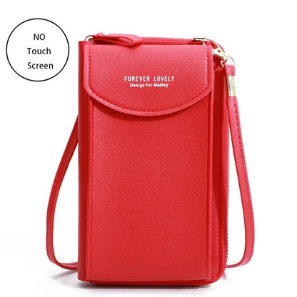 Buylor Mini Leather Touch Screen Crossbody Wallet - Chic Shoulder Bag for Women